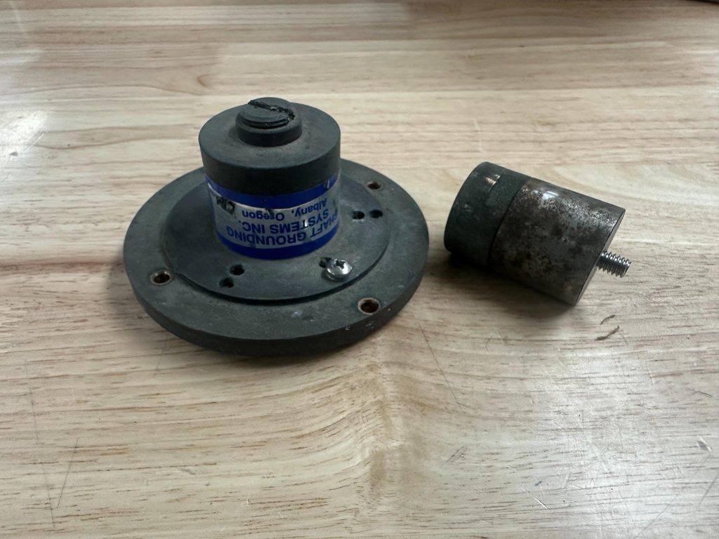 original SGS shaft grounding field-worn system before refurbishment