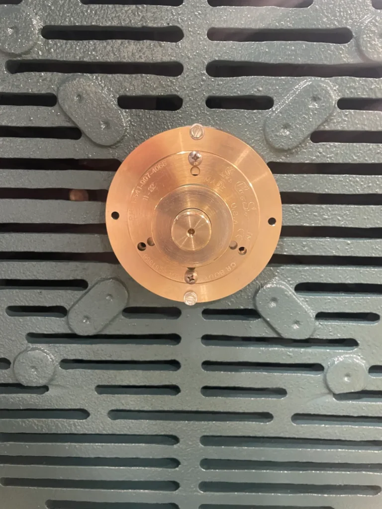 SGS CR Series shaft grounding ring mounted on a motor end frame