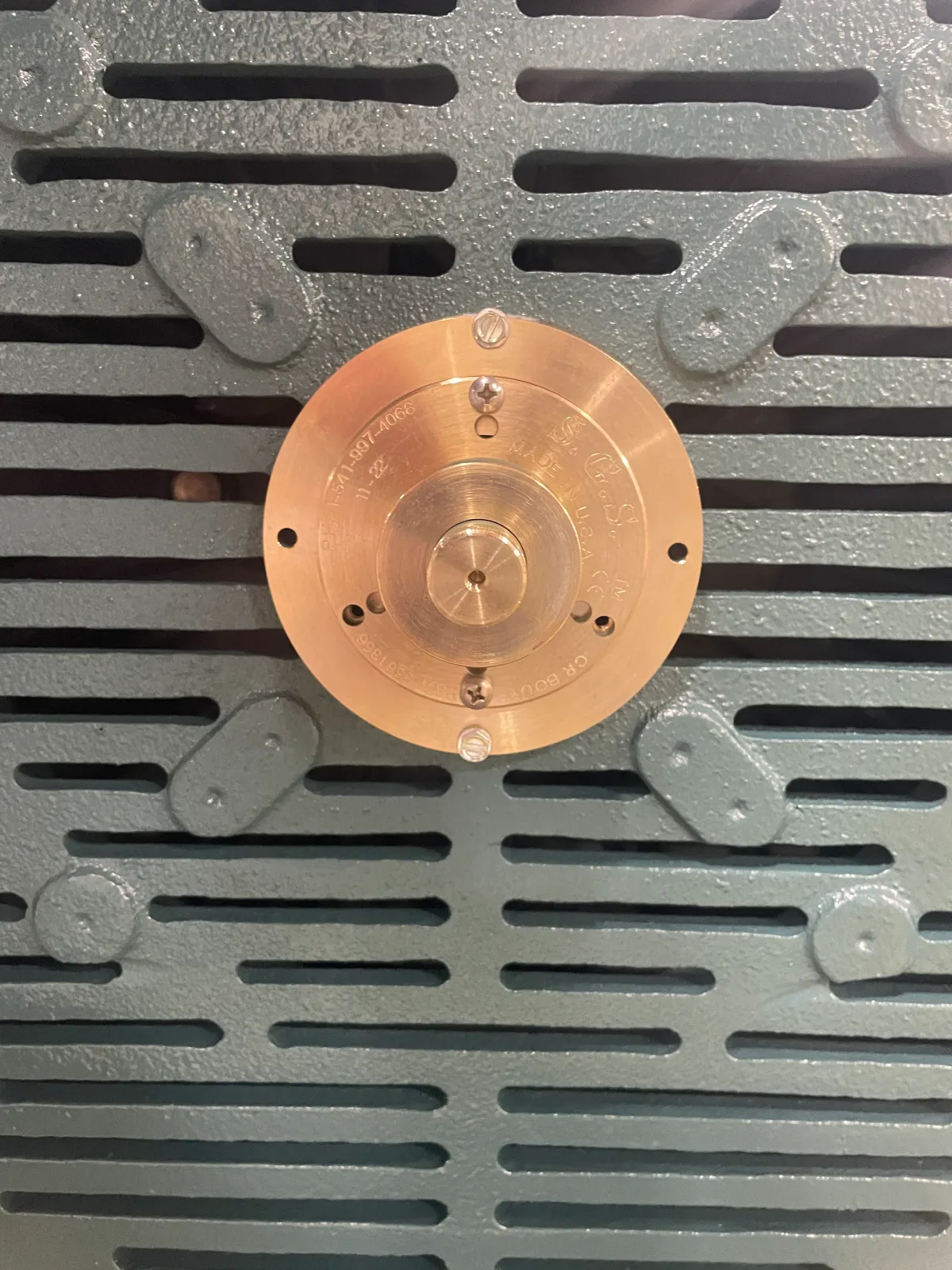 SGS CR Series shaft grounding ring mounted on a motor end frame
