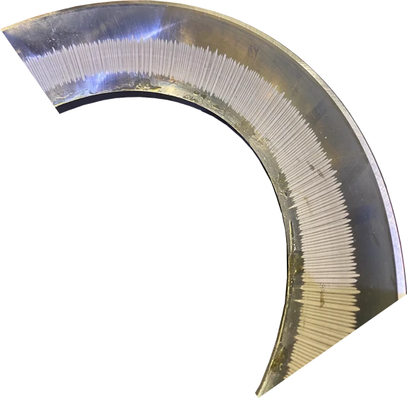 Thrust bearing with visible electrical fluting damage